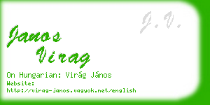 janos virag business card