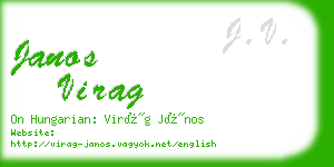 janos virag business card